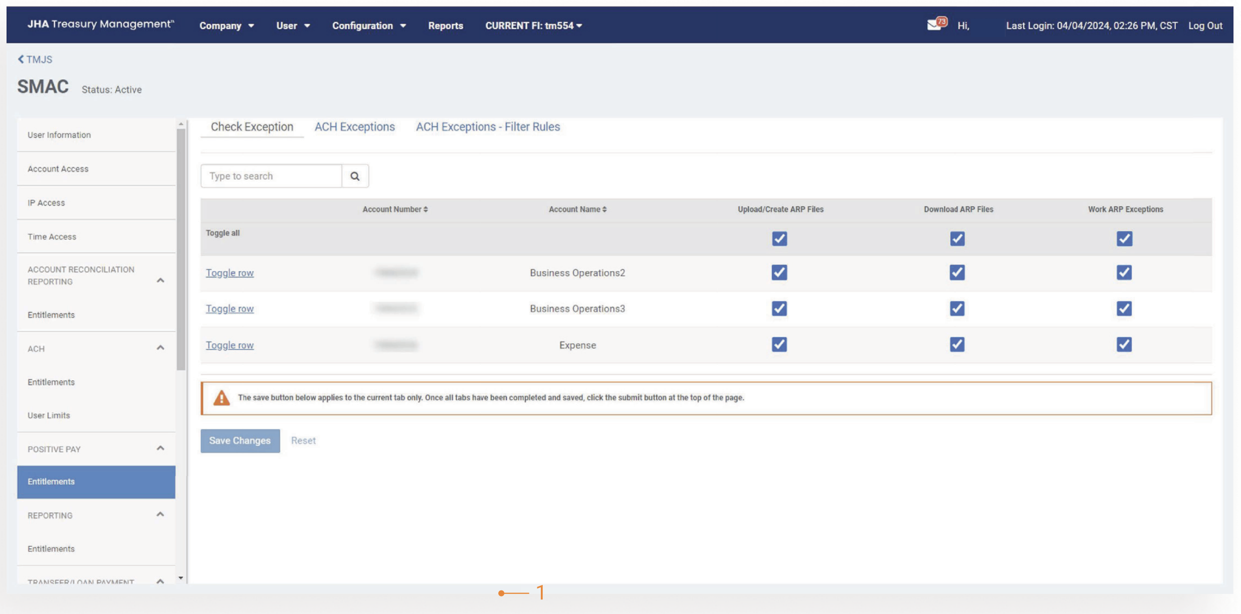 TM QRG Postive Pay Check Exceptions Capture 3