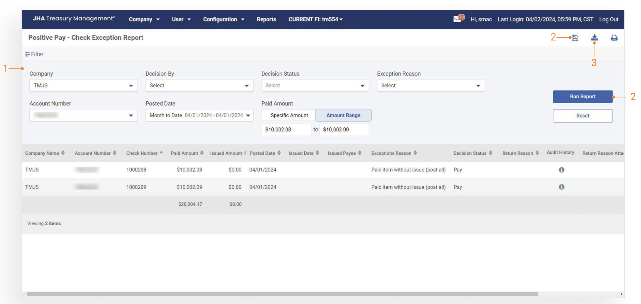 TM QRG Postive Pay Check Exceptions Capture 5
