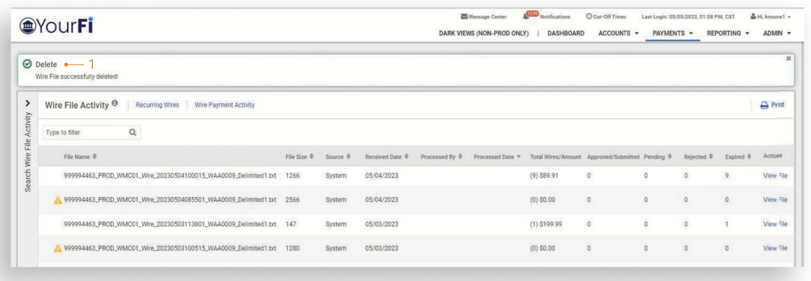 TM QRG Wire File Data Transmission via sFTP Capture 15