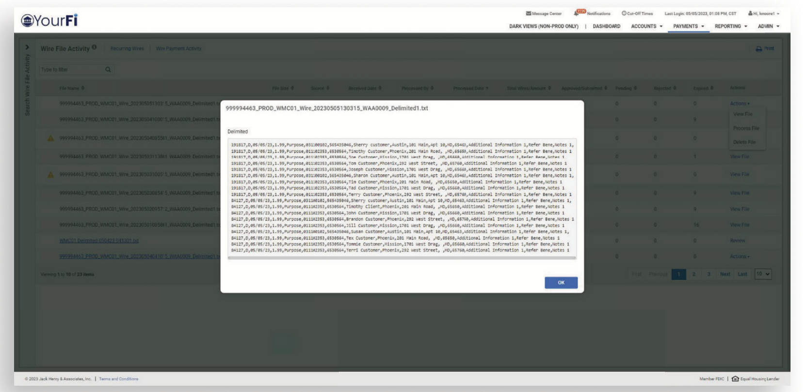TM QRG Wire File Data Transmission via sFTP Capture 16